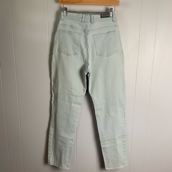 Vintage Gloria Vanderbilt Mint Green Mom Jeans-6 - Picture 3 of 8